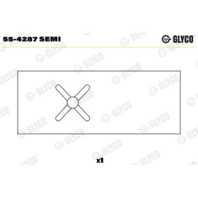 Lagerbuchse, Pleuel 55-4287 SEMI RENAULT TRUCKS von GLYCO
