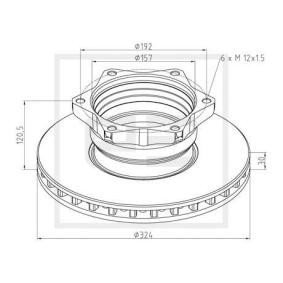 Bremsscheibe 016.653-00A von PETERS ENNEPETAL günstig für 78,73 € online kaufen