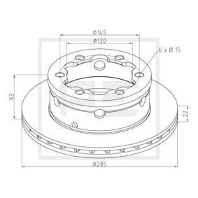 Bremsscheibe 016.667-00A von PETERS ENNEPETAL günstig für 51,12 € online kaufen
