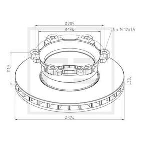 Bremsscheibe 016.294-00A von PETERS ENNEPETAL günstig für 58,13 € online kaufen