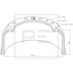 Bremstrommel 256.009-00A RENAULT TRUCKS von PETERS ENNEPETAL