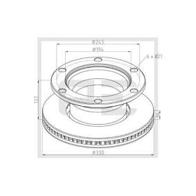 Bremsscheibe für RENAULT TRUCKS von PETERS ENNEPETAL