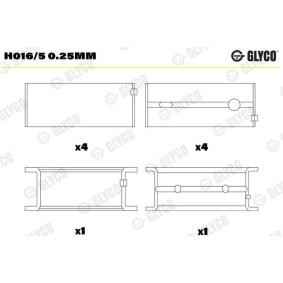 Kurbelwellenlager H016/5 0.25mm von GLYCO günstig für 61,80 € online kaufen