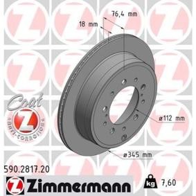 Bremsscheibe 590.2817.20 von ZIMMERMANN günstig für 75,13 € online kaufen