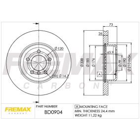 Compre Disco de travão da FREMAX BD-0904 a um preço baixo por 176,73 €
