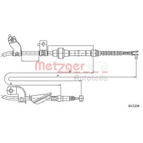 Acquista Cavo freno a mano da METZGER 10.5234 a buon mercato per soli 29,26 €
