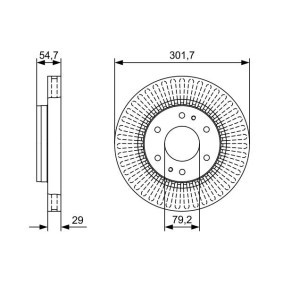 Bremsscheibe für GMC von BOSCH