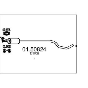 Compre Silenciador intermedio de MTS online para 308 I Hatchback (4A, 4C) a precios moderados