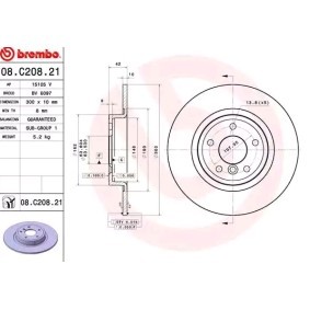 Compre Disco de travão da BREMBO 08.C208.21 a um preço baixo por 68,99 €