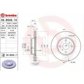 Comprar Disco de freno de BREMBO 09.B508.11 a bajo precio de 45,40 €