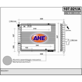 Kühler, Motorkühlung 107.021/A von AHE günstig für 100,40 € online kaufen