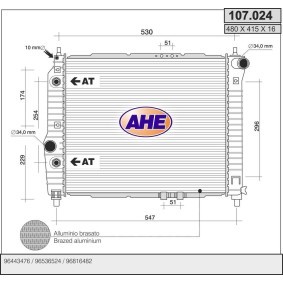 Kühler, Motorkühlung 107.024 von AHE günstig für 208,63 € online kaufen