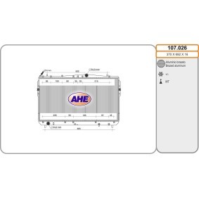 Kühler, Motorkühlung 107.026 von AHE günstig für 140,52 € online kaufen