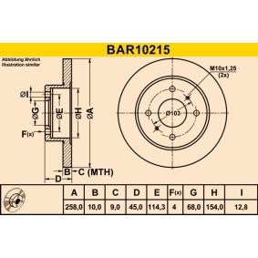 Acquista Disco freno da Barum BAR10215 a buon mercato per soli 28,48 €