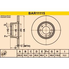Osta Jarrulevy Barum:llä BAR11115 edullisesti hintaan 34,24 €