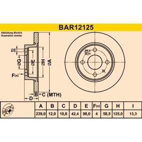 Osta Jarrulevy Barum:llä BAR12125 edullisesti hintaan 37,34 €