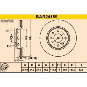 Comprar Disco de freno de Barum BAR24159 a bajo precio de 35,43 €