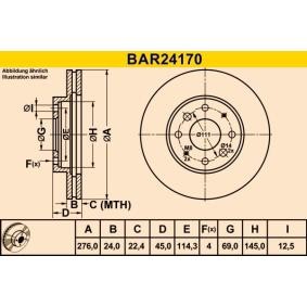 Comprar Disco de freno de Barum BAR24170 a bajo precio de 50,65 €