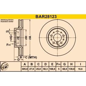 Comprar Disco de freno de Barum BAR28123 a bajo precio de 57,48 €