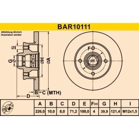 Osta Jarrulevy Barum:llä BAR10111 edullisesti hintaan 30,06 €