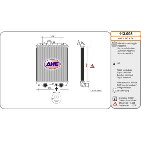 Kjøp Radiator, motorkjøling av AHE 113.005 til den lave prisen 1574,80 NOK