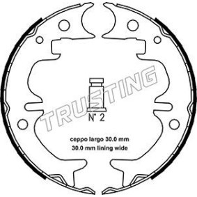 Compre Jogo de maxilas de travão, travão de estacionamento da TRUSTING 115.316 a um preço baixo por 71,11 €