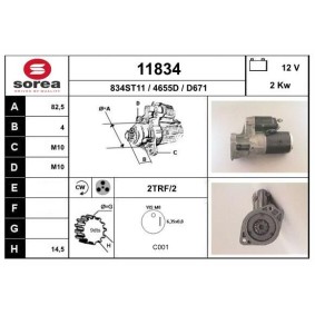 Anlasser 11834 von EAI günstig für 197,57 € online kaufen