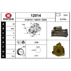 Anlasser 12014 von EAI günstig für 231,77 € online kaufen