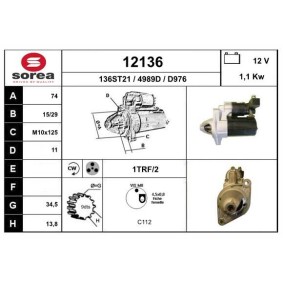 Anlasser 12136 von EAI günstig für 182,54 € online kaufen
