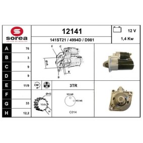 Anlasser 12141 von EAI günstig für 192,05 € online kaufen