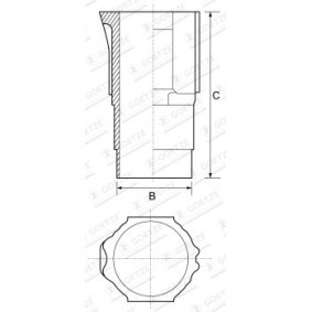Köp Cylinderfoder av GOETZE ENGINE 15-000340-00 till det låga priset 506,86 kr