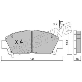 Bremsbeläge 169.0 von TRUSTING günstig für 79,63 € online kaufen