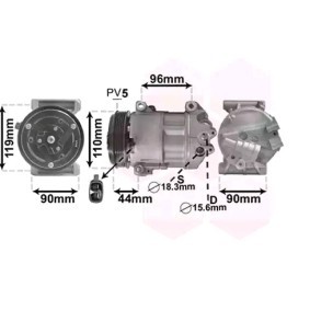 Achetez des Compresseur de climatisation VAN WEZEL 1700K407 à prix pour 520,95 €