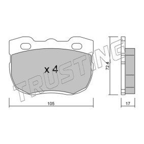 Bremsbeläge 180.1 von TRUSTING günstig für 72,52 € online kaufen