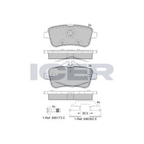 Bremsbeläge für MERCEDES-BENZ von ICER
