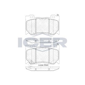 Bremsbeläge 182089 von ICER günstig für 42,90 € online kaufen