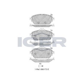 Bremsbeläge für MERCEDES-BENZ von ICER