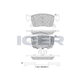 Bremsbeläge 182245 von ICER günstig für 51,95 € online kaufen