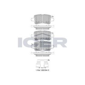 Bremsbeläge 182257 von ICER günstig für 41,38 € online kaufen