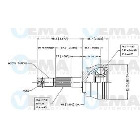 Acquista Kit giunti semiasse da VEMA 18438 a buon mercato per soli 38,31 €