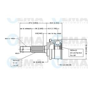 Acquista Kit giunti semiasse da VEMA 18444 a buon mercato per soli 40,55 €