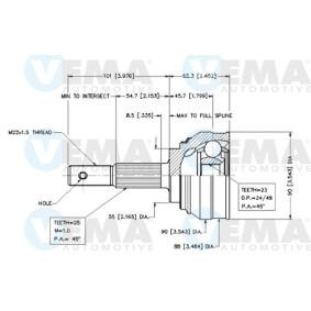 Acquista Kit giunti semiasse da VEMA 18458 a buon mercato per soli 44,52 €