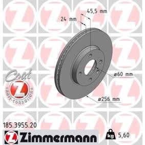Bremsscheibe 185.3955.20 von ZIMMERMANN günstig für 76,43 € online kaufen