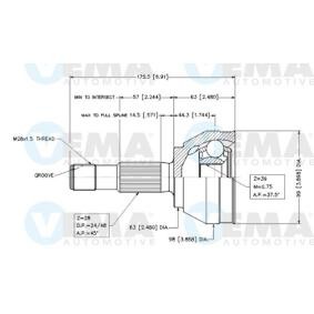 Gelenksatz, Antriebswelle 18617 von VEMA günstig für 47,44 € online kaufen