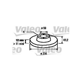 Bremsscheibe für NISSAN von VALEO