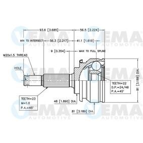 Acquista Kit giunti semiasse da VEMA 18654 a buon mercato per soli 27,79 €