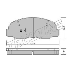 Bremsbeläge 197.0 von TRUSTING günstig für 59,42 € online kaufen