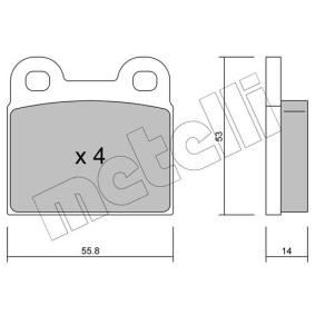 Bremsbeläge 22-0002-0 von METELLI günstig für 21,71 € online kaufen