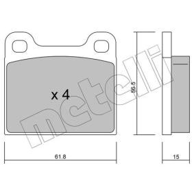 Achetez des Plaquettes de frein METELLI 22-0003-0 à prix pour 38,48 €