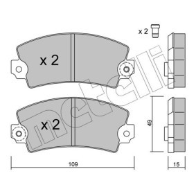 Bremsbeläge für CITROËN von METELLI
